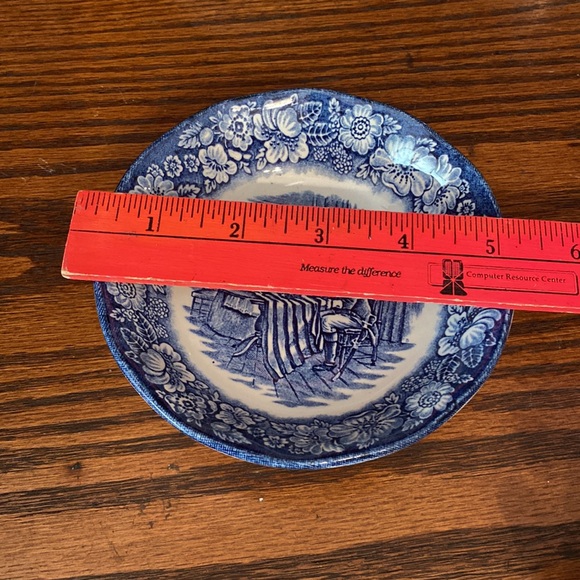 Liberty blue ironstone small bowl made in England historic colonial - Picture 3 of 4